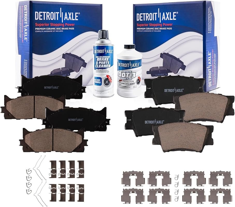Detroit Axle Ceramic Brake Pads for Toyota Camry 2007 to 2017 Front an