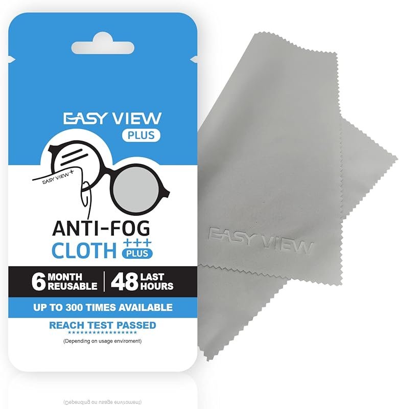 EASY VIEW Anti-Fog Microfiber Cloth for Glasses, Goggles, Motorcycle H