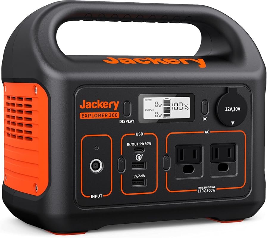 Jackery Explorer 300 Portable Solar Generator with 293Wh Battery for R