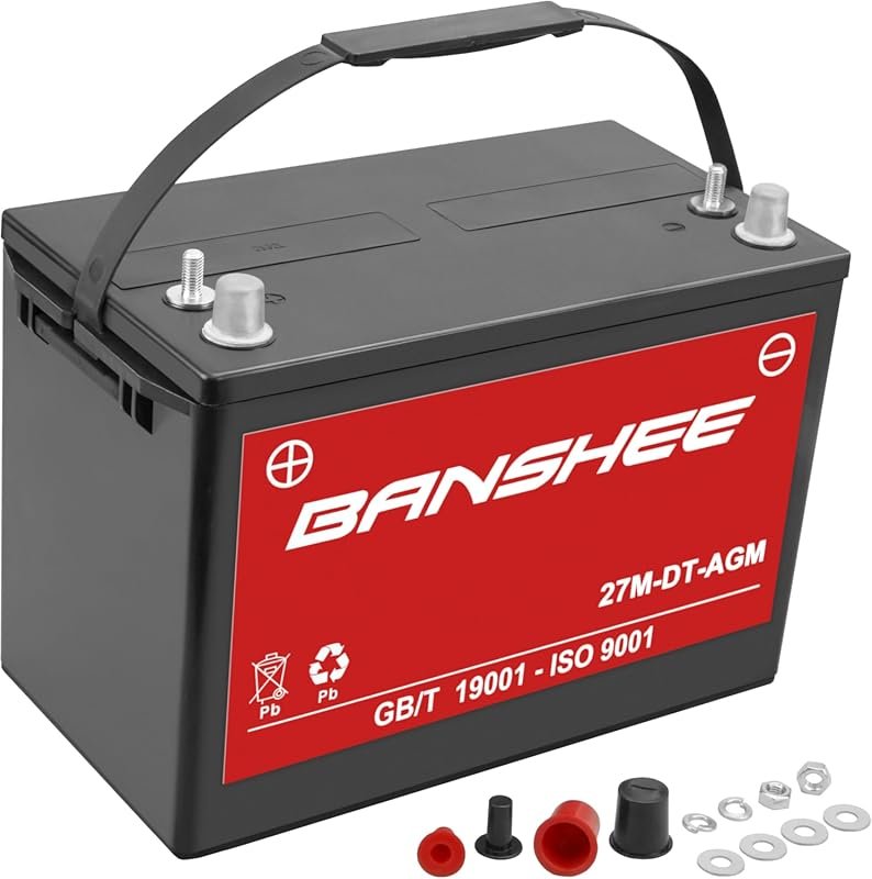 Banshee Group 27M AGM Deep Cycle Battery: 12V 90Ah Dual Purpose Power