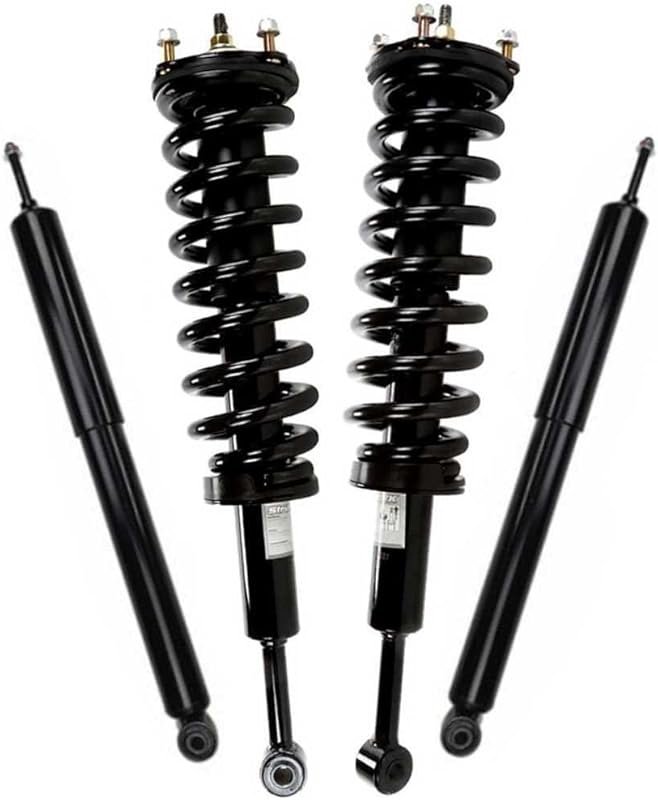 AutoShack Front Complete Strut with Coil Spring and Rear Shock Absorbe
