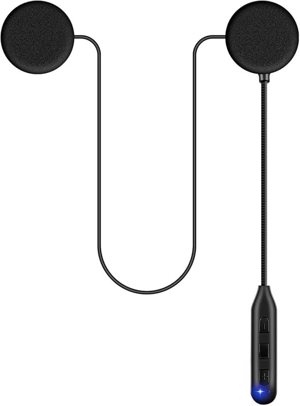 Motorcycle Helmet Bluetooth Headset with IPX7 Waterproofing, 50-Hour B