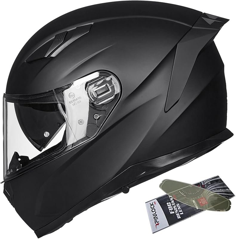 ILM Full Face Snowmobile and Motorcycle Helmet with Anti-Fog Pinlock D