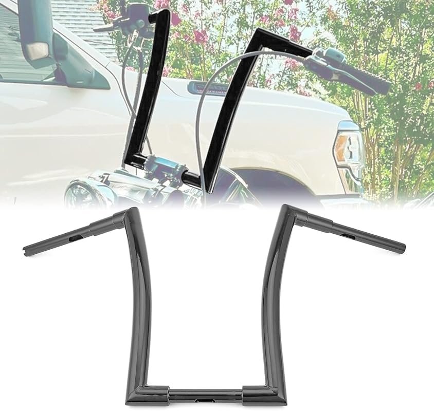 Black Ape Handlebar with 12-Inch Rise and 1.5-Inch Fat Bar for Harley 