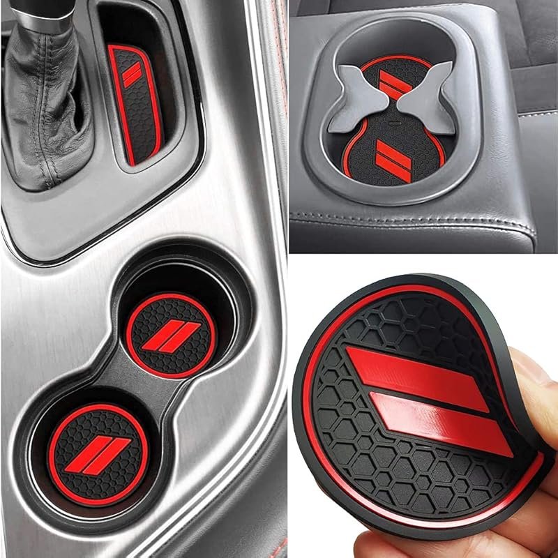 Red 11-Piece Anti-Dust Custom Fit Mats for Dodge Challenger (2015-2023