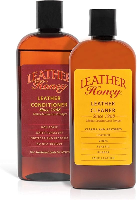 Leather Honey Complete Leather Care Kit Including 8 oz Cleaner and 8 o