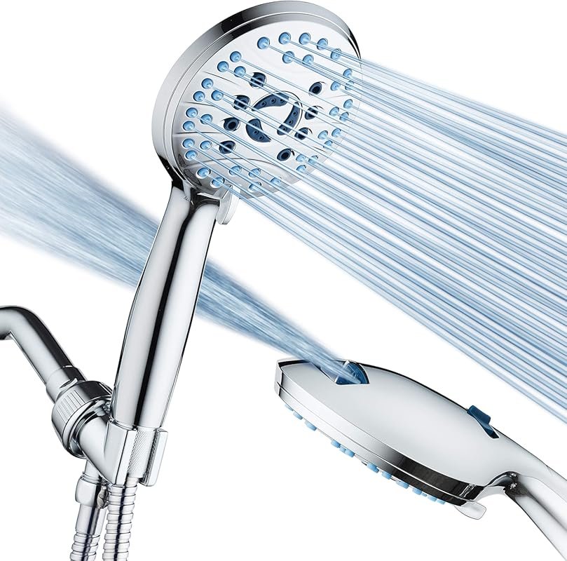 High Pressure 8-Mode Handheld RV Shower Head with Anti-Clog Nozzles, P