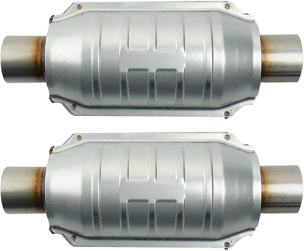 MAYASAF 2-Pack Universal Catalytic Converter with 2-Inch Inlet, Outlet