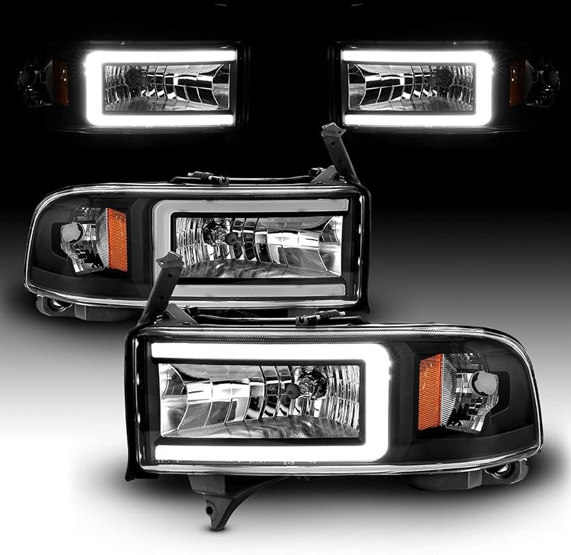 AmeriLite C-Type LED Tube Headlights for 1994-2001 Dodge Ram 1500 2500