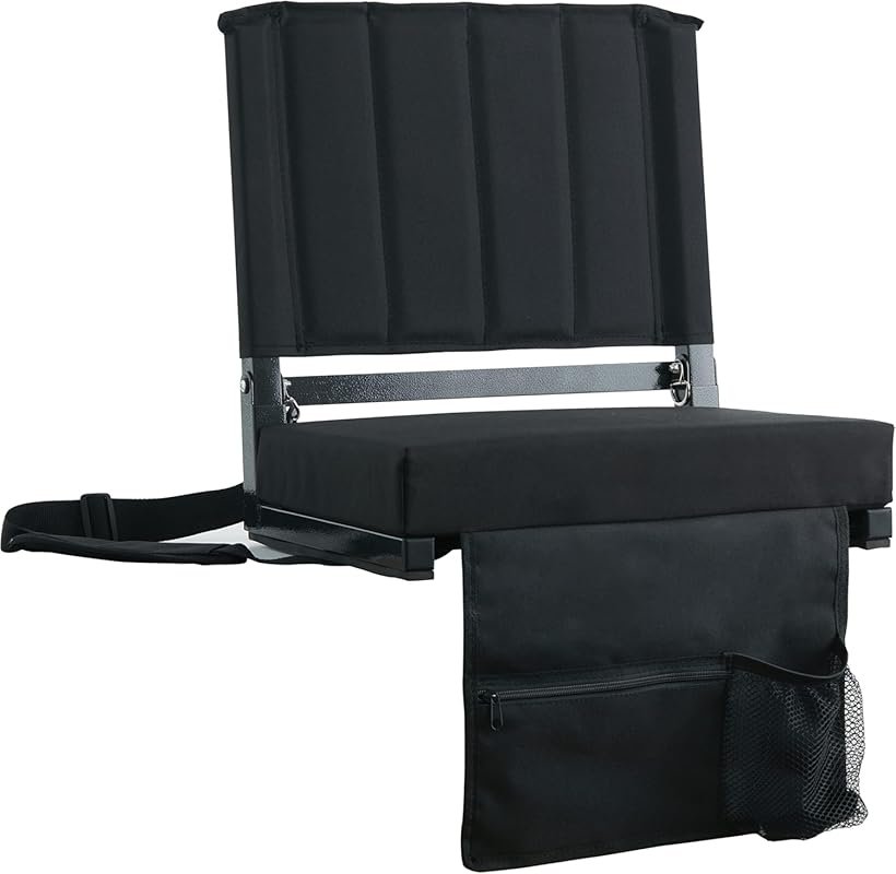 Sport Beats Padded Bleacher Seats with Back Support and Included Shoul