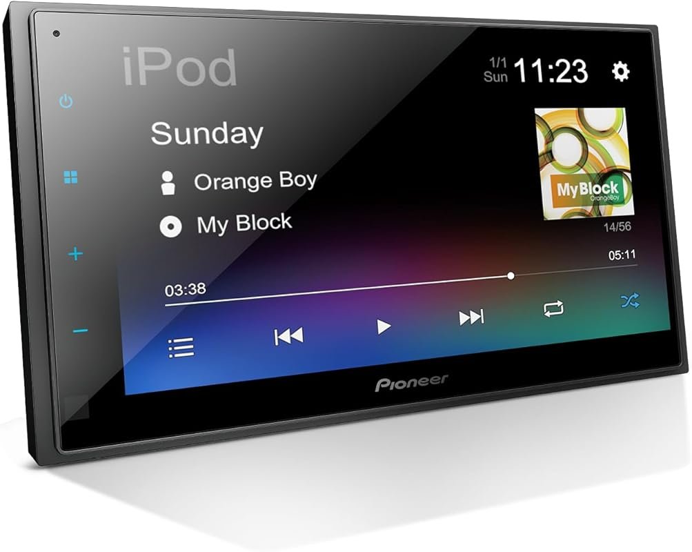 Pioneer DMH-130BT 6.8-Inch Resistive Touchscreen Double Din Car Stereo