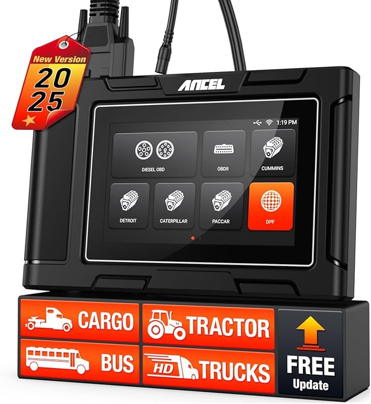 ANCEL HD3400 Pro Heavy Duty Truck Scanner with DPF Regeneration and Li