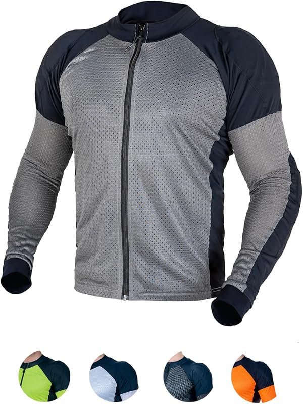 WICKED STOCK Men's & Women's Mesh Motorcycle Shirt with CE Level 2 Arm