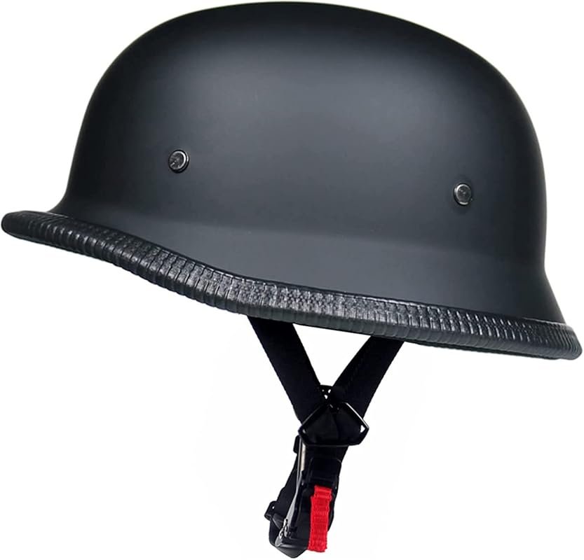 German Style Motorcycle Half Helmet Open Face Adult Men Women DOT Appr