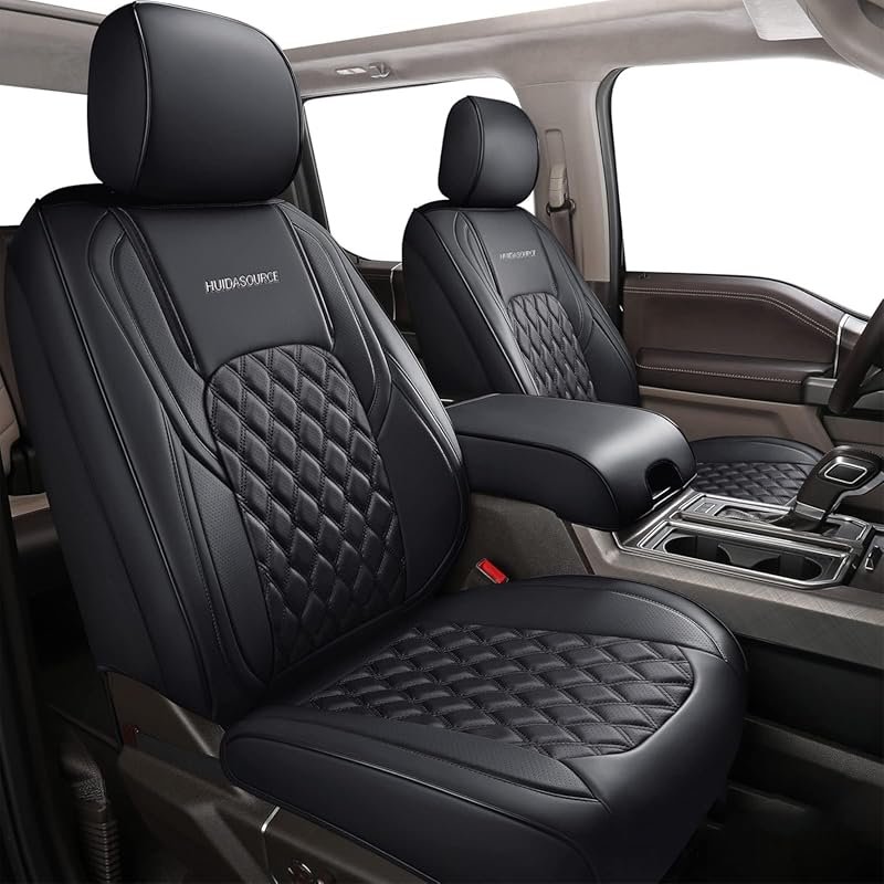 Huidasource Waterproof Leather Seat Covers for the 2023 Toyota Tundra 