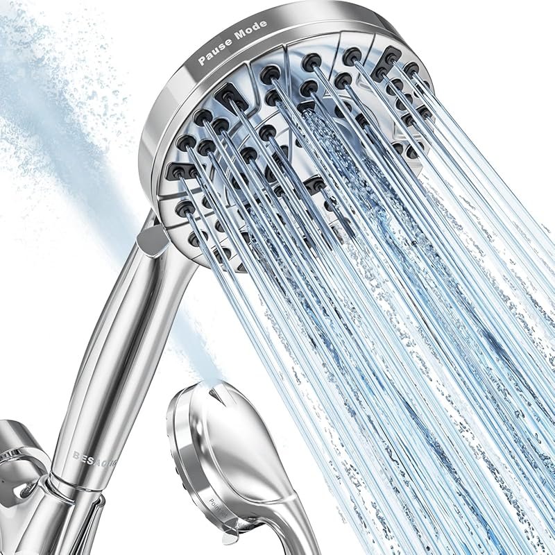 10-Function High Pressure RV Shower Head with Handheld, Pause Mode, 2 