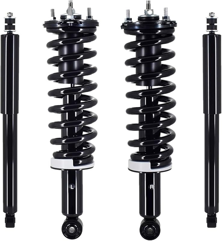PM Auto Monotube Front Quick Struts with Coil Springs and Rear Shocks 