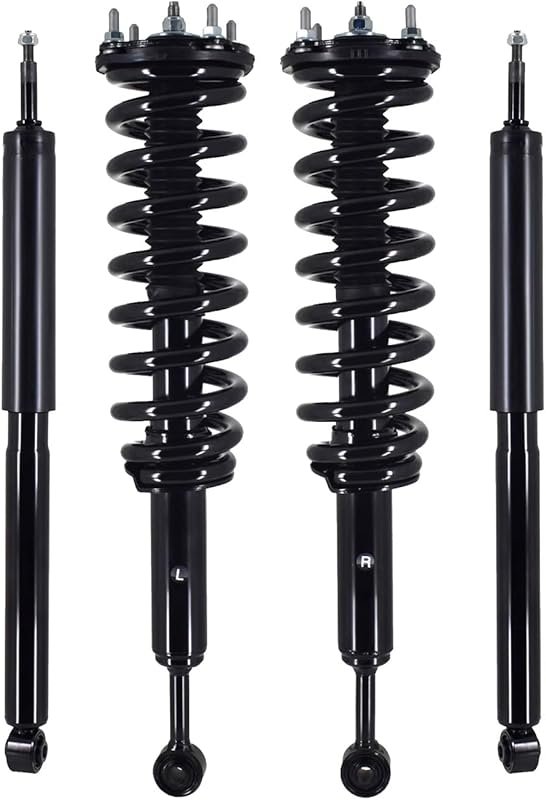 PM Auto Set of 4 Front Quick Complete Strut-Coil Spring-Rear Shock Rep