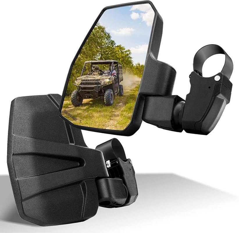 UTV Side Mirrors with Automatic Reset Function for 1.5-2 Inch Roll Cag