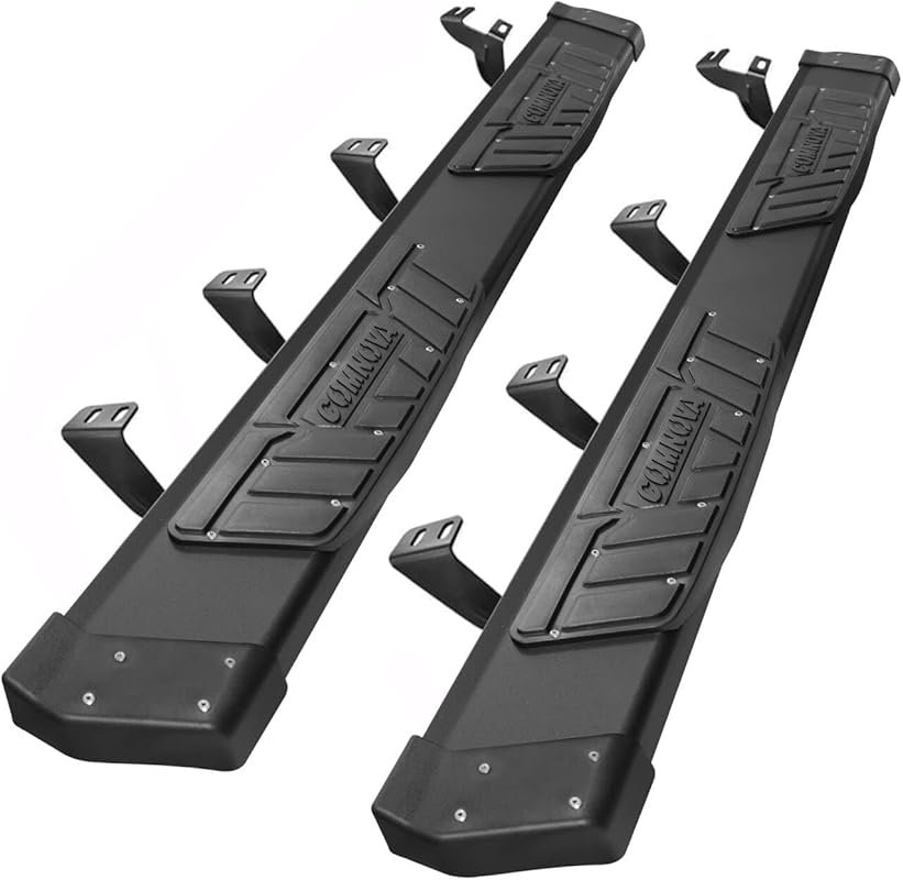 COMNOVA 6.5-inch aluminum running boards with non-slip step pads for t