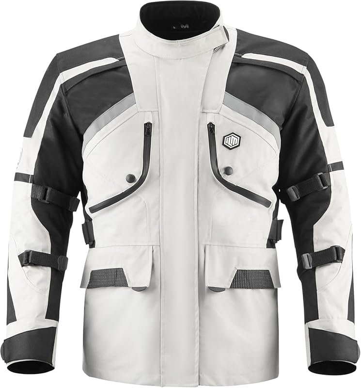 ILM Men's Adventure Motorcycle Jacket with Armored Protection and Airf