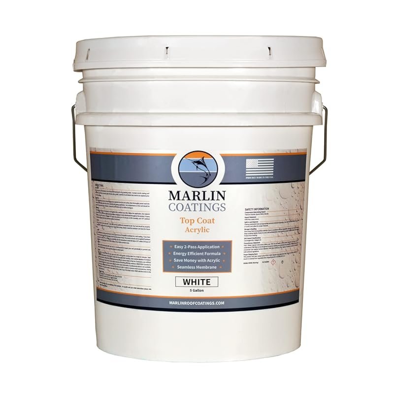 Acrylic Elastomeric RV Roof Sealant, Waterproof for RVs, Campers, and 