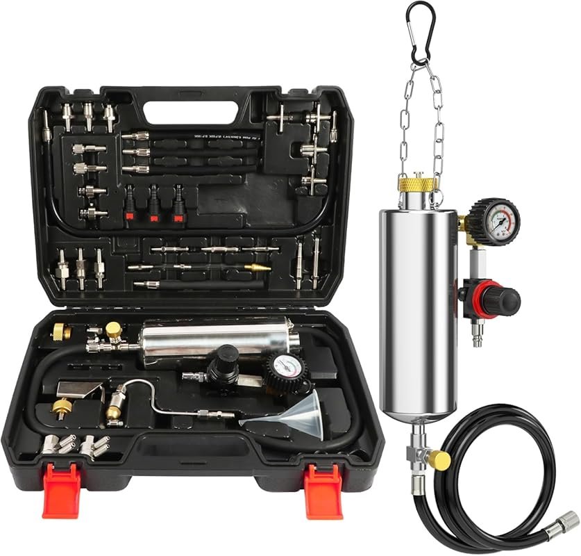 AUTOOL Fuel Injector Cleaner Kit with 1000ML Capacity and 150 PSI for
