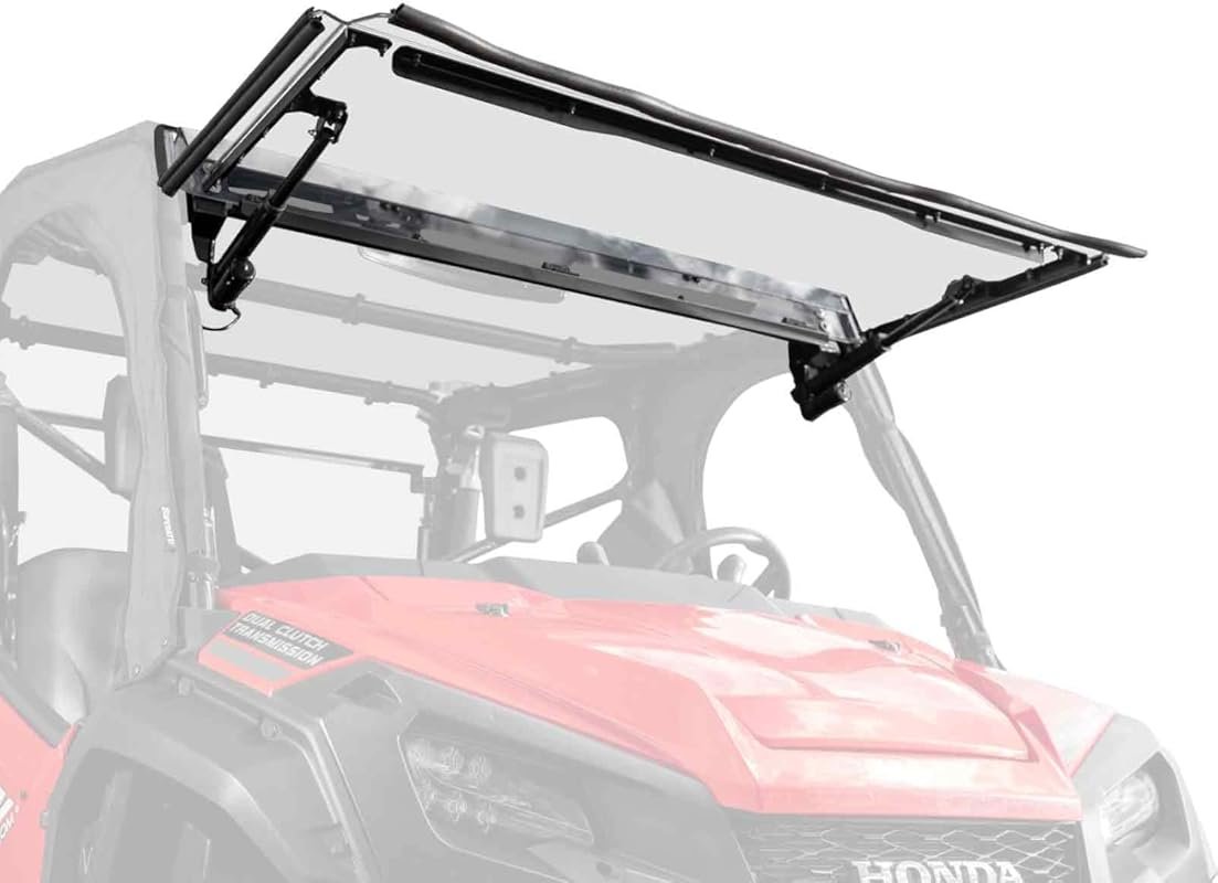 SuperATV MaxDrive Power Flip Windshield for Honda Pioneer 1000, Adjust