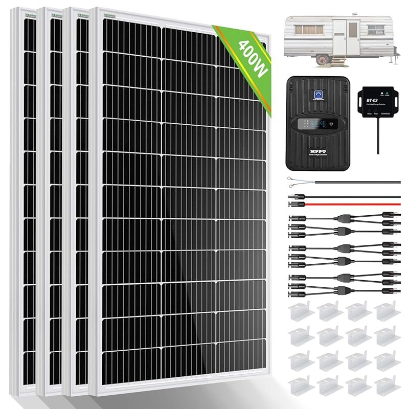 ECO-WORTHY 400W 12V RV Solar Panel Kit with 40A MPPT Controller, Bluet