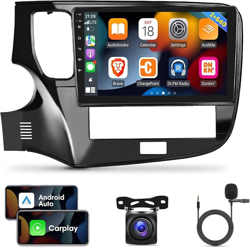 10.1 Inch Android 13 Car Radio for Mitsubishi Outlander (2018-2021) wi