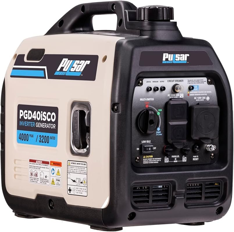 Pulsar PGD40ISCO Ultra Light Quiet 4000W Portable Gas Inverter Generat