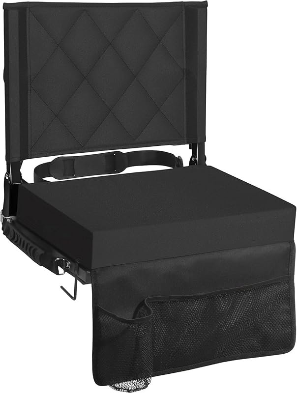 Sheenive Portable Stadium Seat with Wide Padded Cushion and Back Suppo