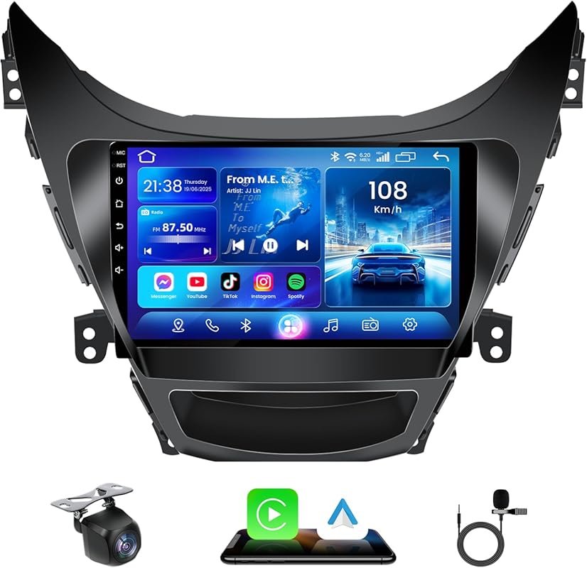 Android 13 Car Stereo for 2012 Hyundai Elantra with Wireless CarPlay a
