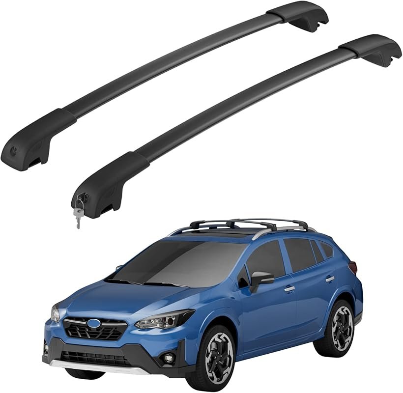300-lb Lockable Roof Rack Cross Bars for Subaru Crosstrek 2018-2023 wi