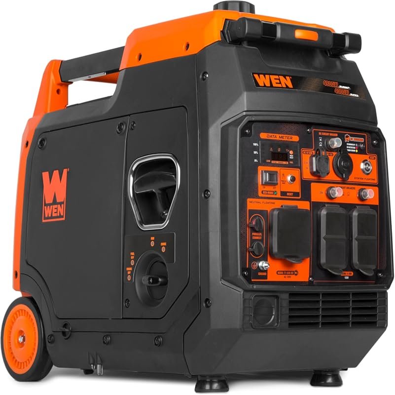 WEN 4800-Watt RV-Ready Electric Start Quiet Inverter Generator with Fu