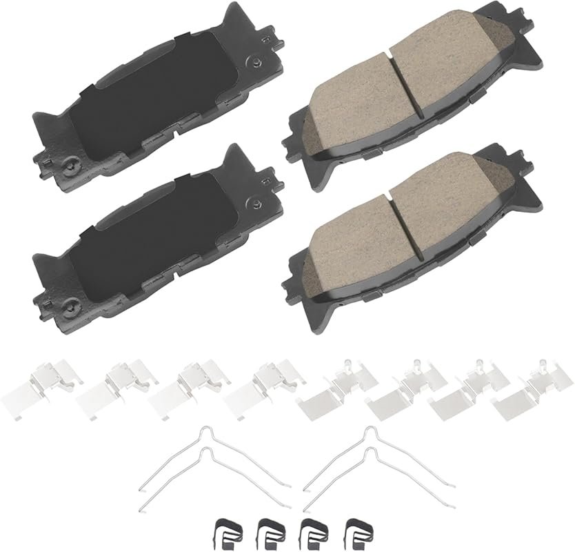 Ceramic Front Brake Pads Compatible with Toyota Camry 2007 to 2017 and
