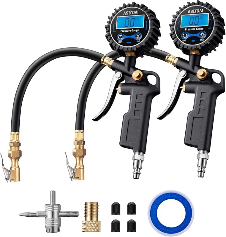 AstroAI Digital Tire Pressure Gauge with Inflator, Heavy Duty with Qui