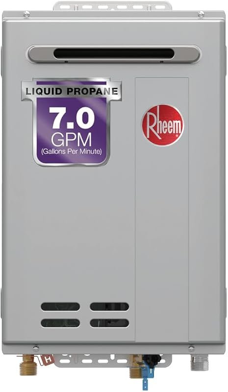 Rheem RTG-70XLP-3 Outdoor Propane Tankless Water Heater with 7.0 GPM a