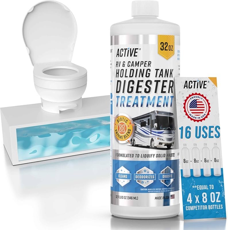 RV Black Tank Treatment Chemicals: 16 treatments for waste digestion,