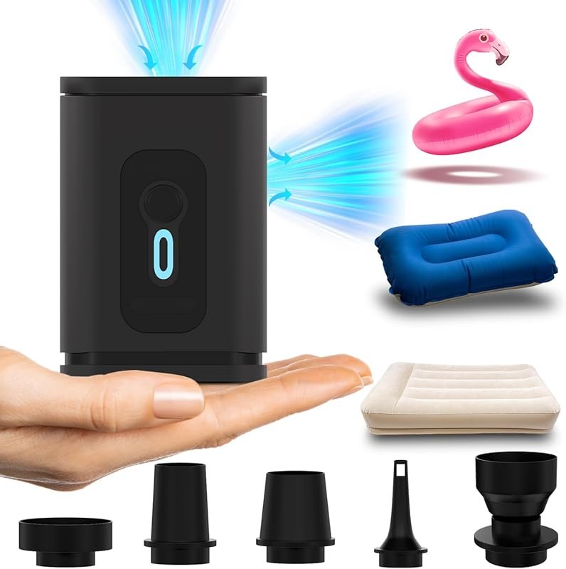 TIALLY Rechargeable Battery Powered Air Pump for Inflatables: 2400mAh,