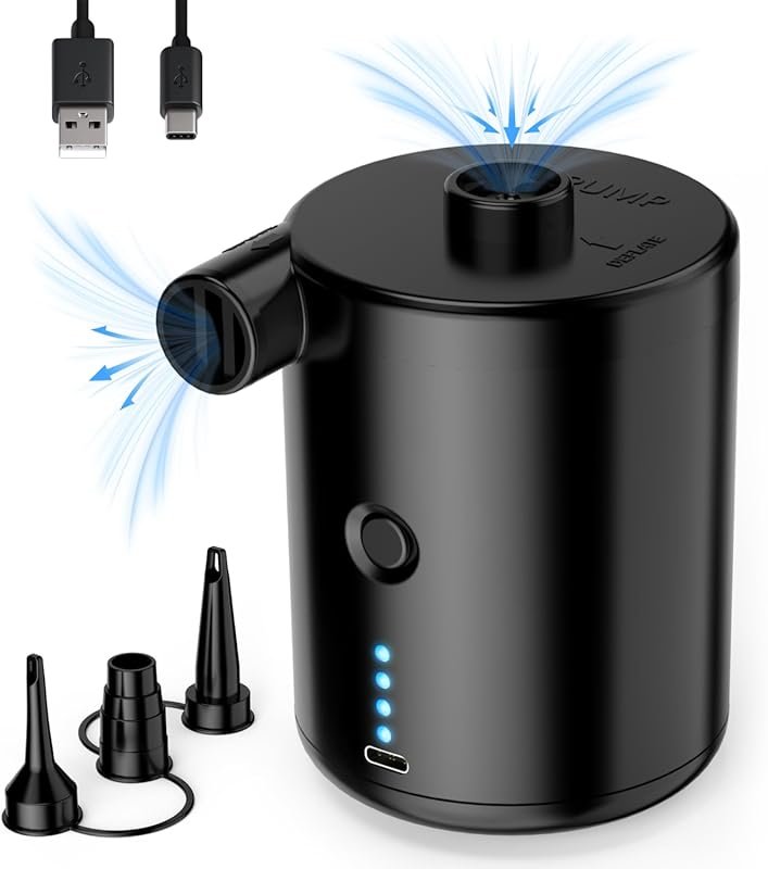 Battery Powered Air Pump for Inflatables: Air Mattress, Camping, Infla