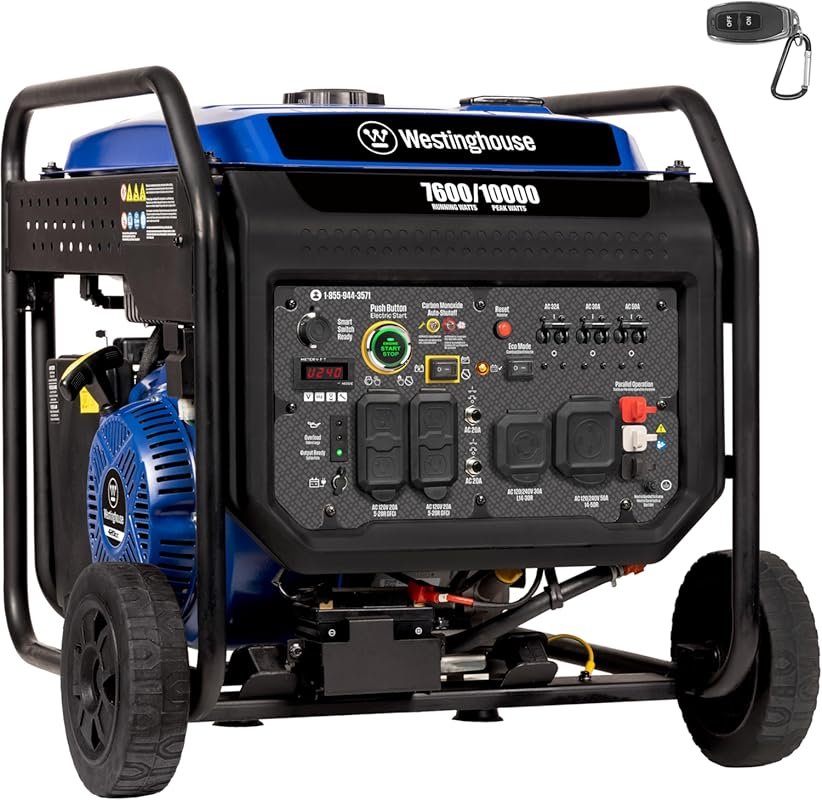 Westinghouse 10000-Watt Gas Powered Open Frame Inverter Generator with
