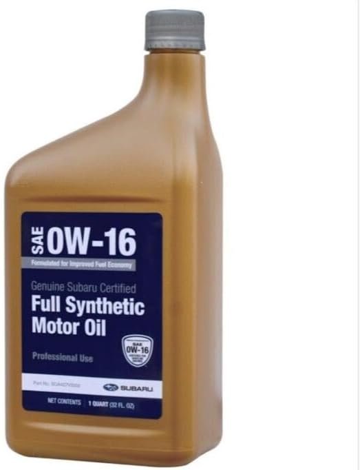 Subaru Synthetic Motor Oil SAE 0W-16 in a 1-Quart Bottle for 2024 Cros