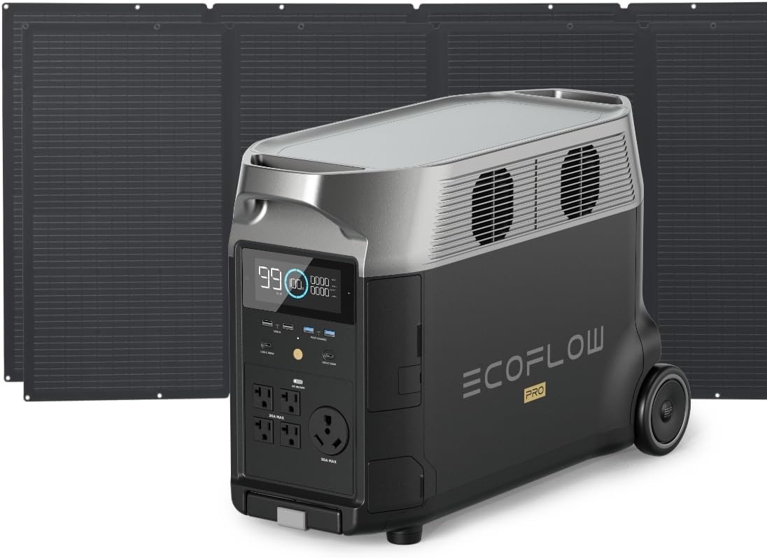 ECOFLOW DELTA Pro 3.6KWh Solar Generator with 800W Solar Panels for RV