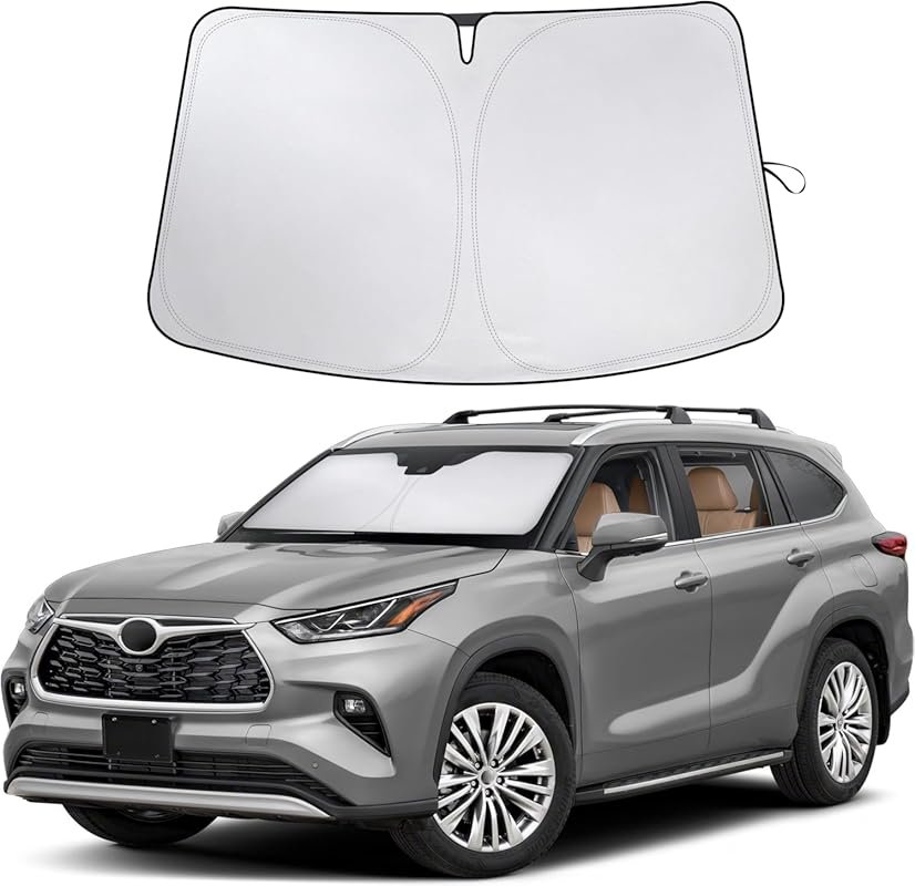 Econour Windshield Sun Shade for Toyota Highlander 2020