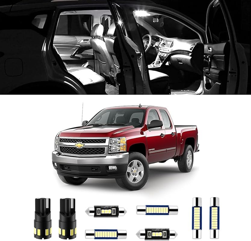 EASY EAGLE 12Pcs Super Bright LED Interior Lights, 6000k White Bulb Ki