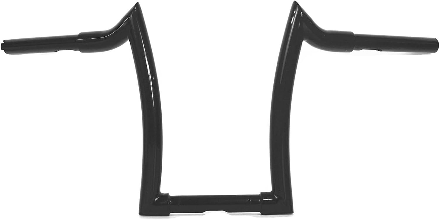 Black Meathook Ape Hanger Handlebar with 14-Inch Rise and 1.25-Inch Di