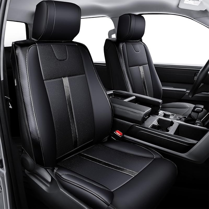 Custom Fit Faux Leather Seat Covers with Carbon Fiber for the Toyota T