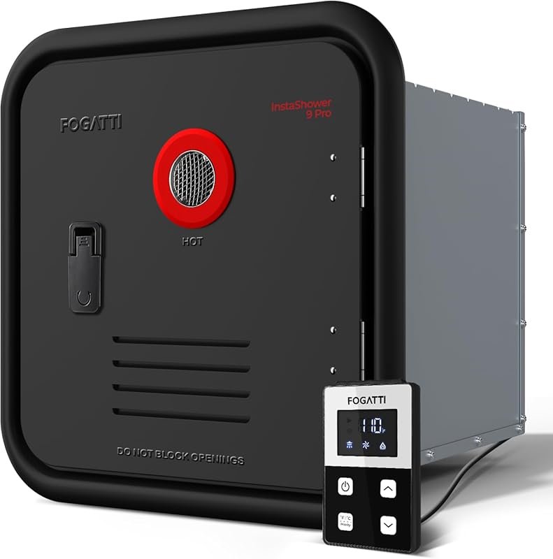 FOGATTI InstaShower 9 Pro Gen 3 RV Tankless Water Heater with 66,000 B