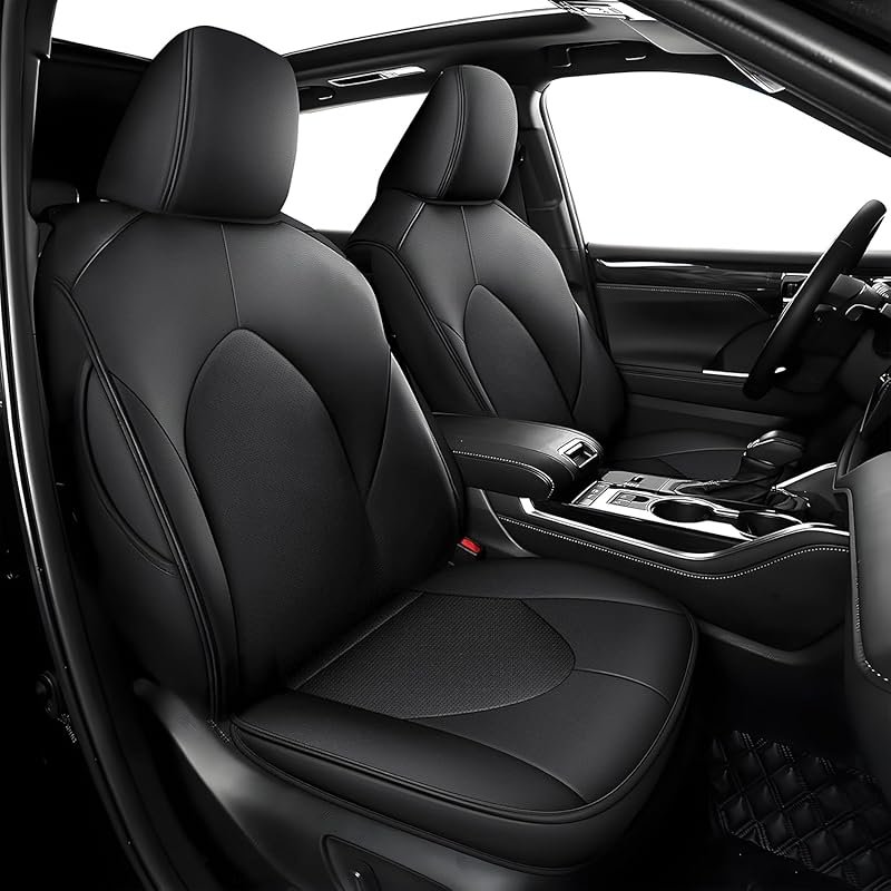 Custom Fit Faux Leather Seat Covers for Toyota Highlander 2020-2026 fo